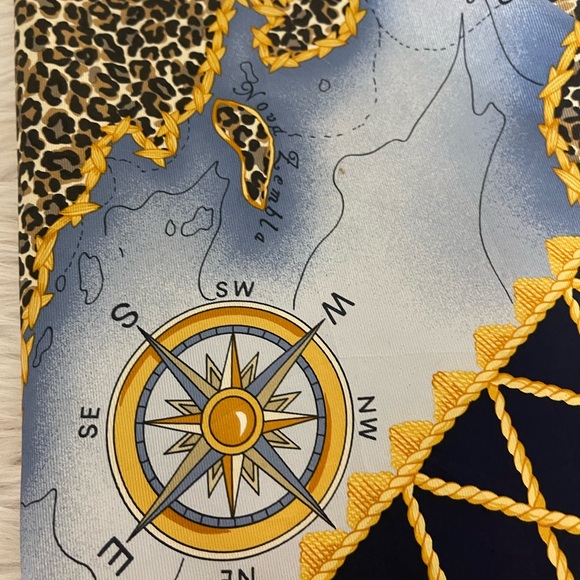 Elegant Christian Dior Around The World Silk Scarf. - Picture 13 of 15